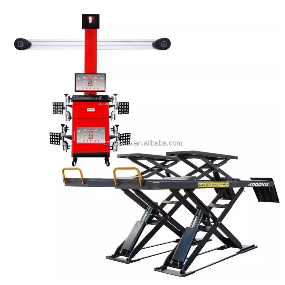 3D Four-Wheel Alignment Machine Lift Global Language Tire Aligner