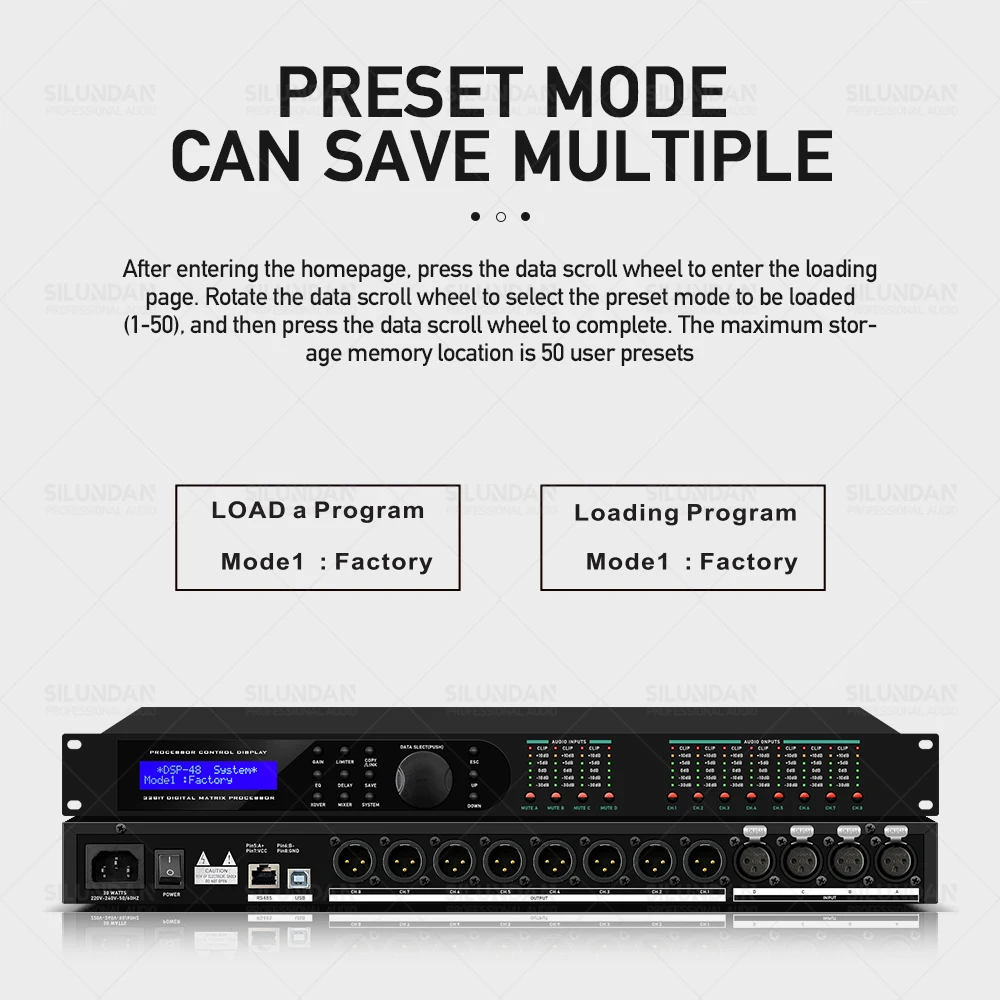 DSP260/360/480 3.6SP 4.8SP Professional Linear Array Stage Performance Digital Speaker System Audio Divider Equalizer Processor