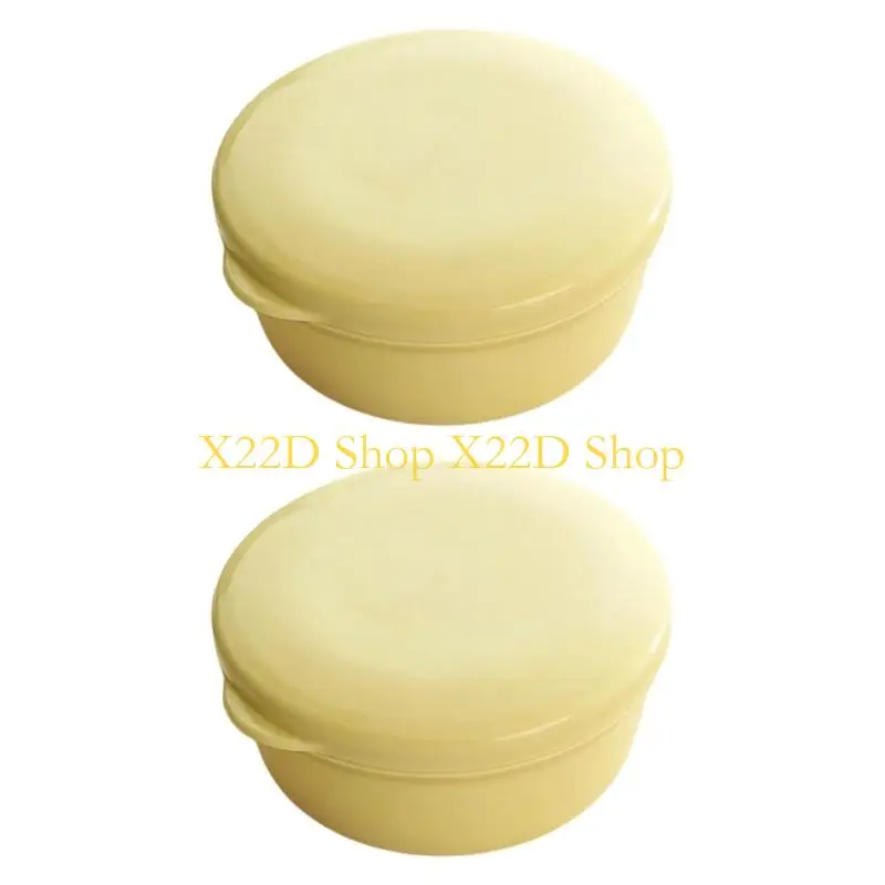 X22D Set Of 2 Modern Soap Dishes For Shower Countertop And Travel Use Space Saving Secure Lid Soap Container for Outdoor