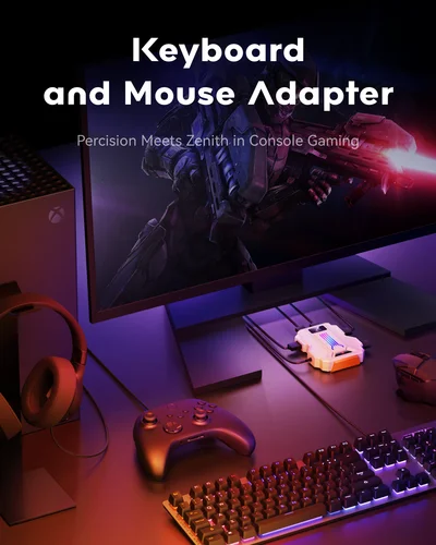 Imagen 2 del producto Adaptador de juego Aimzenix STRIKER PRO AX300 K&M para PS4, PS3, ONE,X360, XSS, XSX, N-Switch, compatible con auriculares de 3,5 mm, aplicación