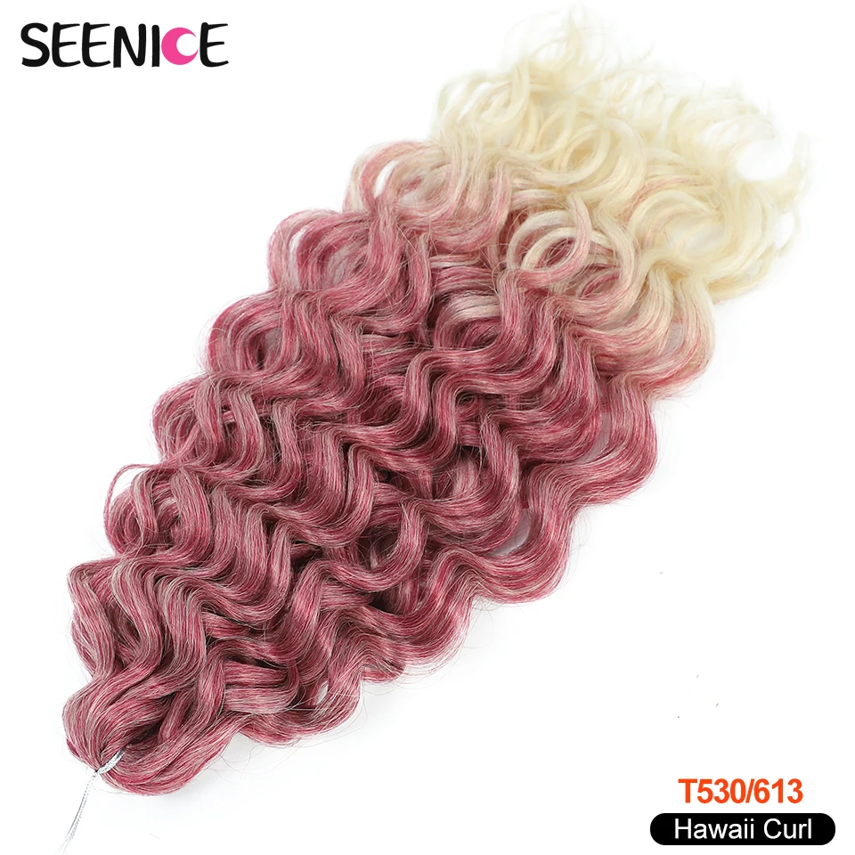 18 24 “Synthetische Diepe Golvende Twist Gehaakt Haar Afro Krullen Water Golf Gehaakte Vlechten Ombre Bruine Vlechten Hair Extensions Voor Vrouwen