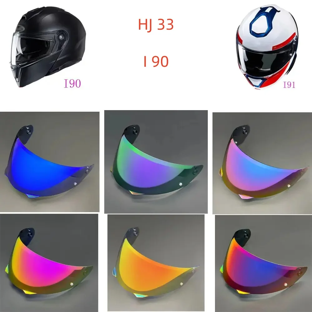 Motorcycle Helmet Visor for HJ33 HJC I90 I91 Shield Clear Vision Inner Coating Lens High Impact Resistant Material Motorcycle Ac