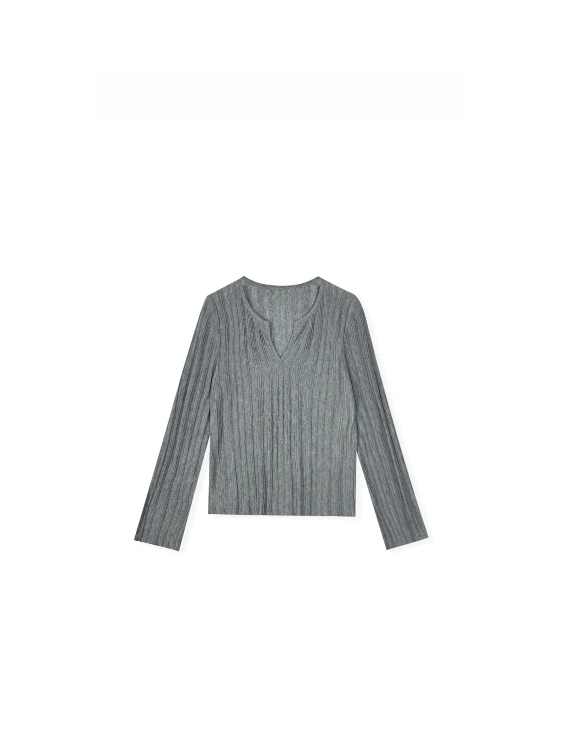 

Модный комфортный вязаный свитер с V-образным вырезом и расклешенными рукавами для весны и лета из смесовой шерсти, полиэстера, акрила, нейлона и шелка