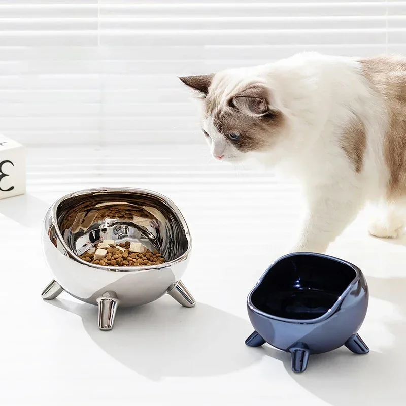 tazon-de-ceramica-de-lujo-para-mascotas-–-esmalte-espejo-galvanizado-plato-elevado-inclinado-para-gatos-y-perros-pequenos-proteccion-para-el-cuello-650ml