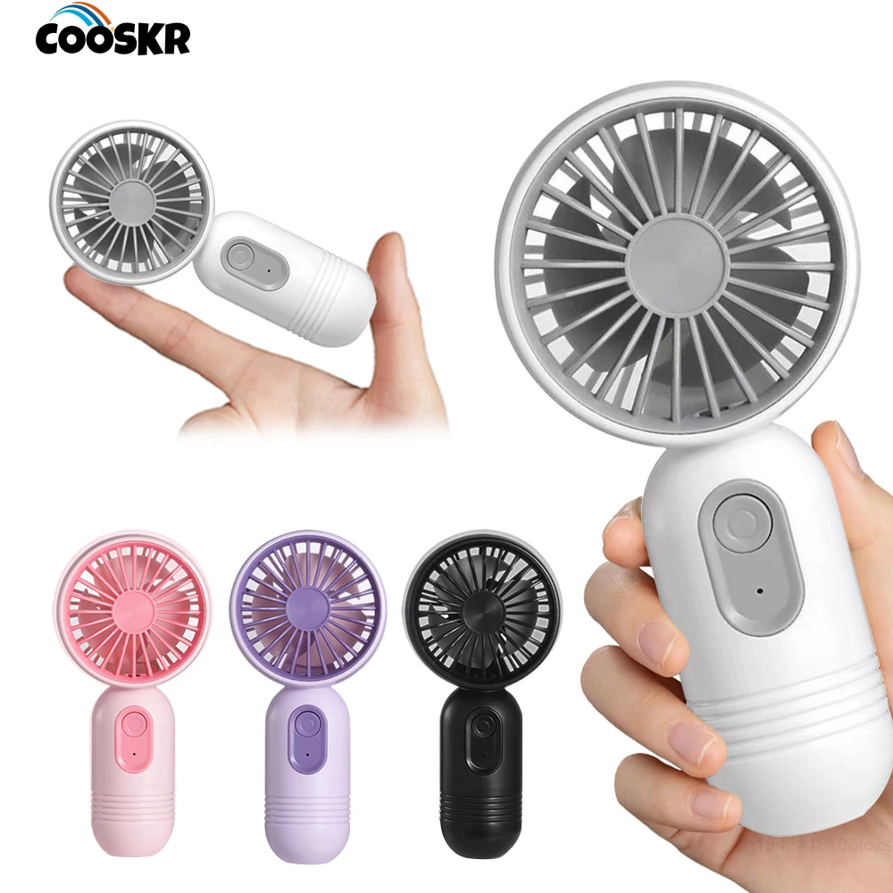 

Mini Handheld Fan USB Rechargeable 3 Speed Air Cooling Fan for Outdoor Travel Portable Hand Held Small Pocket Fan