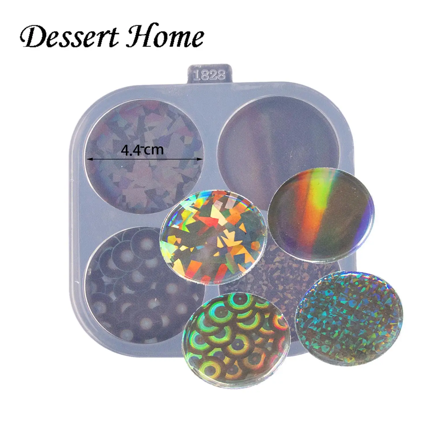 DY1828 Holographic Square/Heart/Hexagon/ Resin Crafting DIY Phone Grip Badge Reel Mold, Chocolate Fondant Craft Molds