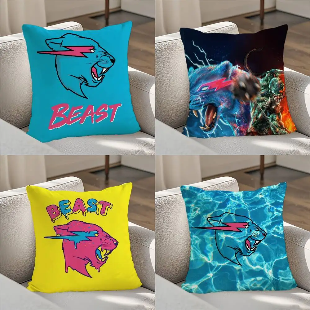 

Cool Luxury M-MrBeastS Pillow Case Luxury Double-sided For Car Pillows 45x45 Cushions Cover Home and Decoration Sofa Pillow case