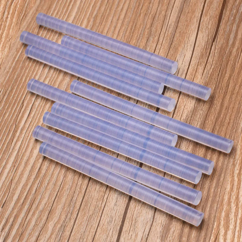 80Pcs Hot Melt Glue Sticks 0.7x10cm Transparent Odorless Strong Adhesive Flexible Lustrous for Mini Glue Guns Wood Craft DIY
