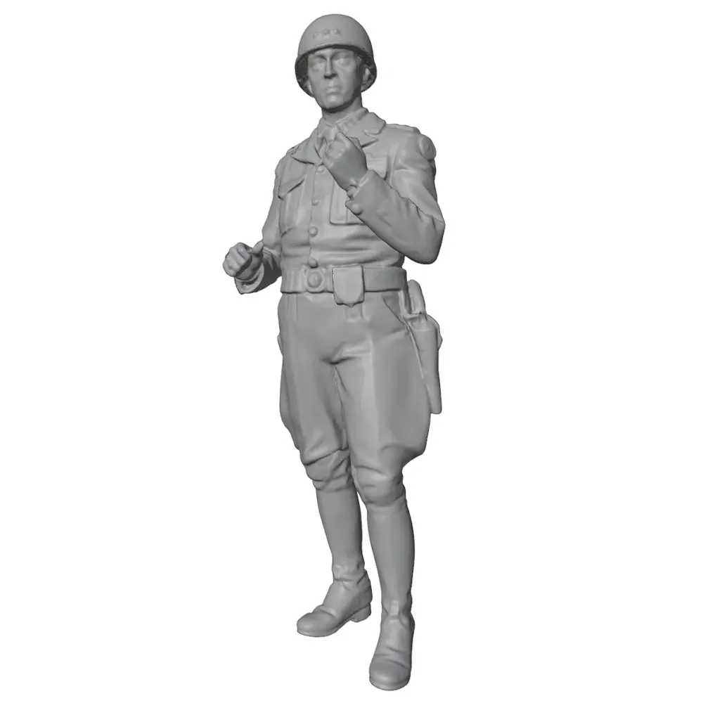 Statue Miniature en résine modèle d'officier 1/24, 75mm, Kit de modèle fait à la main, imprimé en 3D non peint, nécessite une peinture à la main, modèle en résine