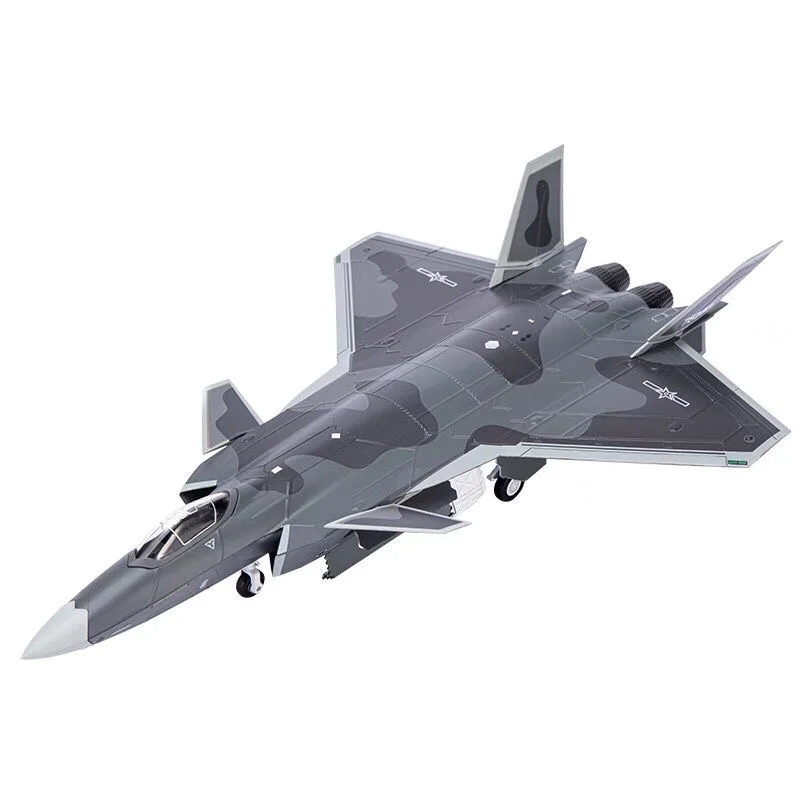 

Diecast Chinese J-20 Militarized Combat Fighter Jet Alloy & Plastic Model 1:100 Scale Toy Gift Collection Simulation Display