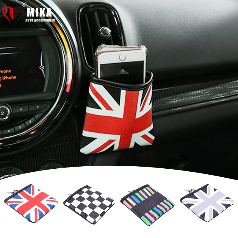 

Car Air Vent Outlet Storage Bag Phone Holder For MINI COOPER F56 F54 F55 R55 R56 R60 Countryman Hanging Interior Car Accessory