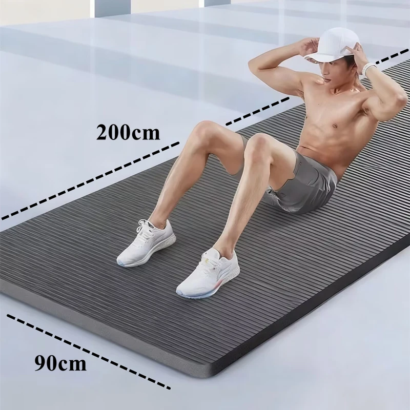10MM NBR Pilates Training 200x90cm Increase Yoga Mats Anti-slip Sport Fitness Mat Blanket for Exercise Yoga Pilates Mat Indoor