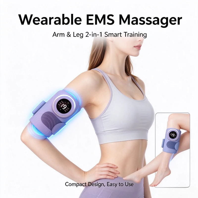 EMS Microcurrent Arm Slimming Device, Portable Vibration Swing Massager, Arm Fat Removal Shaper, Thigh and Upper Arm Shaper
