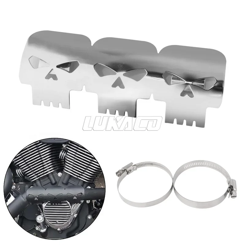 Universal Motorrad Auspuff Hitzeschild Abdeckung Schalldämpfer Schutzfolie Moto Zubehör Fit Für Harley Honda Yamaha Custom