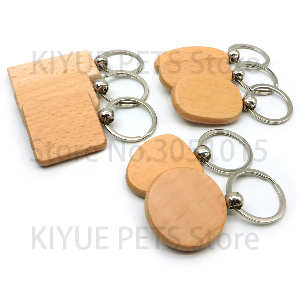 Etiquetas colgantes madera DIY para gatos y perros – Llaveros adornos - imagen 2