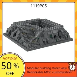 Medieval 3D Baseplate Castle Modular MOC Creative street view Model Building Blocks Architecture Education Assembly Model Toys