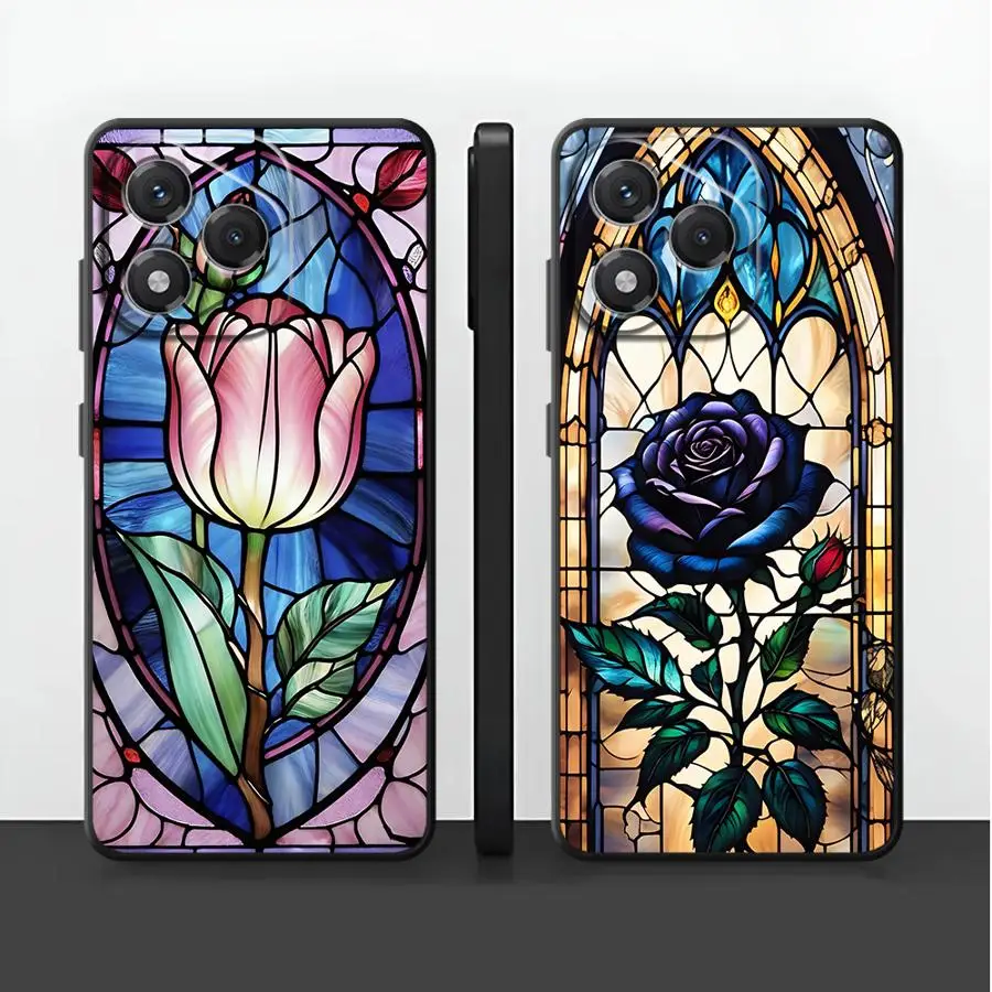 Colorful Window Flowers Case for Huawei P20 P40 Lite P30 P20 Pro P Smart 2019 P20 Lite 2018 Funda Phone Cover