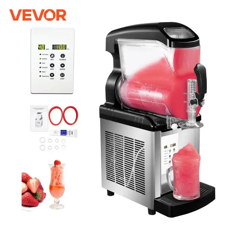 VEVOR 6L 12L التجارية آلة Slushie السيارات واضحة 4 طرق المنزل دايكوري غرانيتا كوكتيل شرب موزع طين آلة بيع