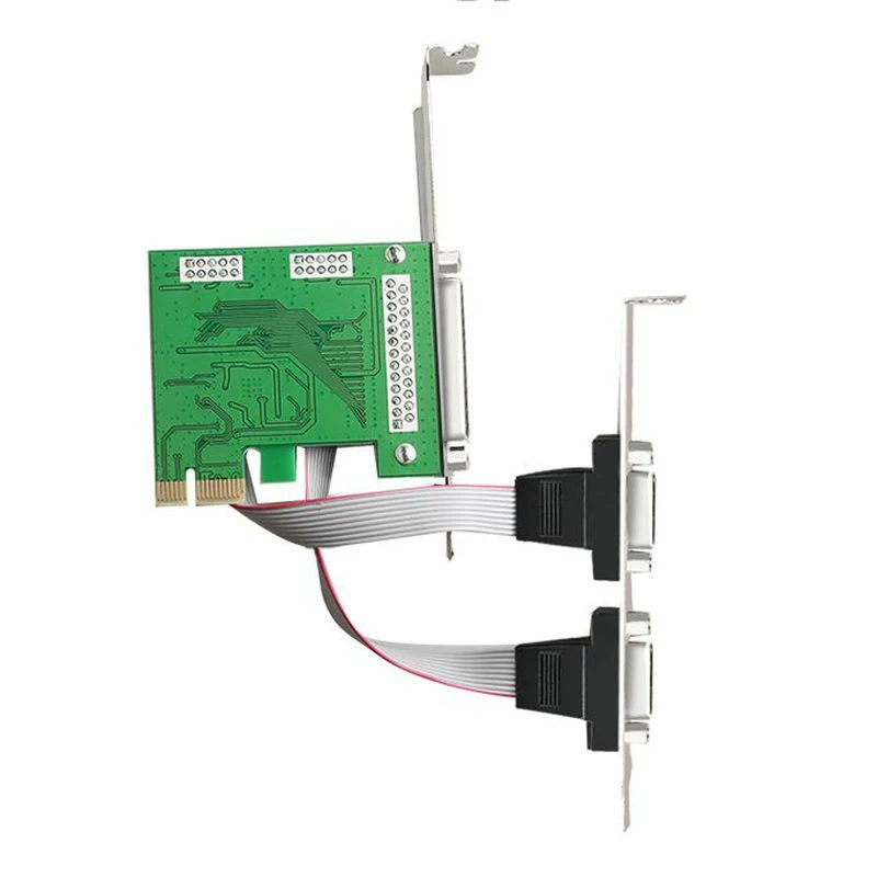 PCIe Serial and Parallel Port Card Desktop PCI-E 1 and 2 Serial Port Card Built-in 2S1P COM Serial Parallel Port
