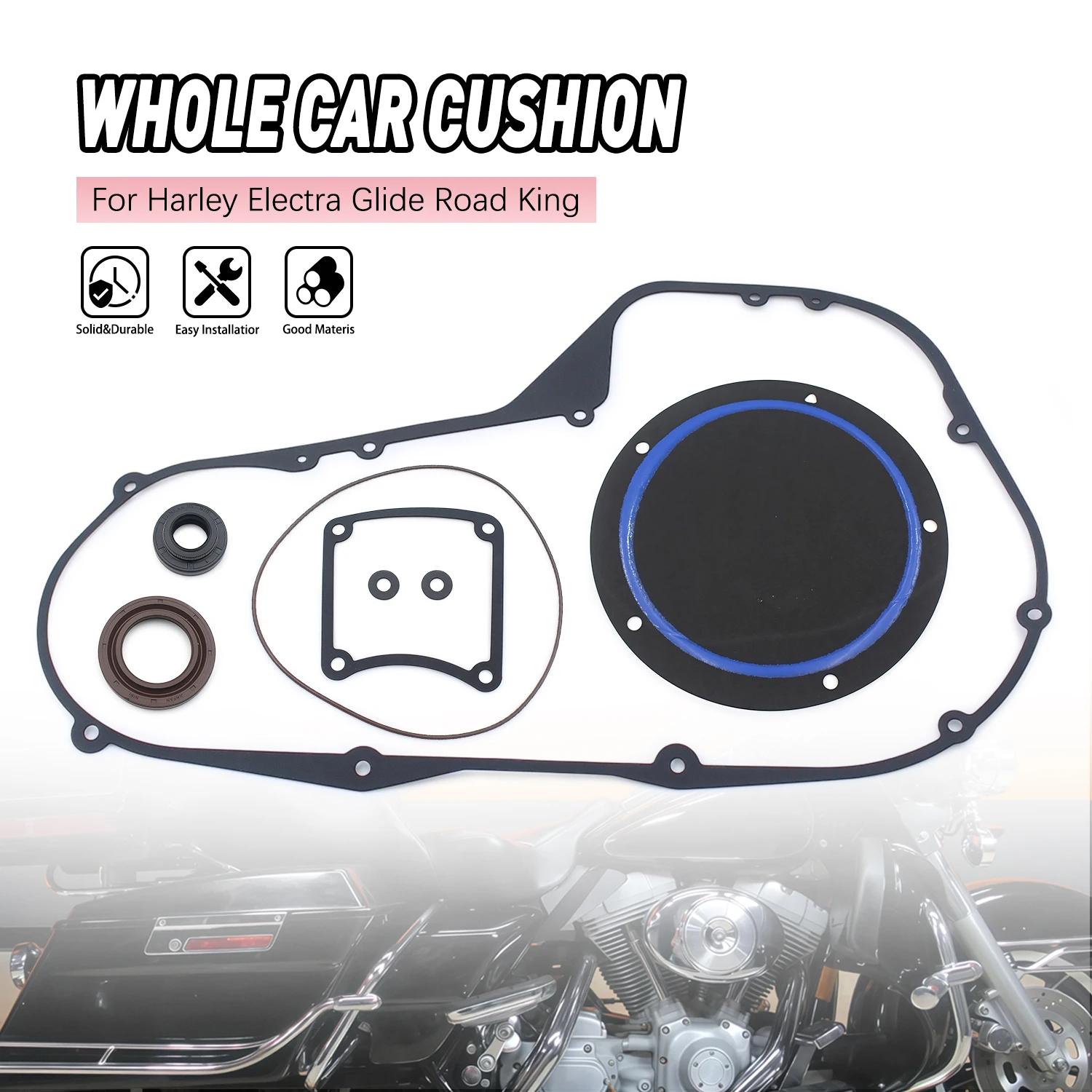 

Motorcycle Part For Harley Road King Electra Street Glide Twin Cam Bagger Touring models Clutch Primary Cover Gasket Kit
