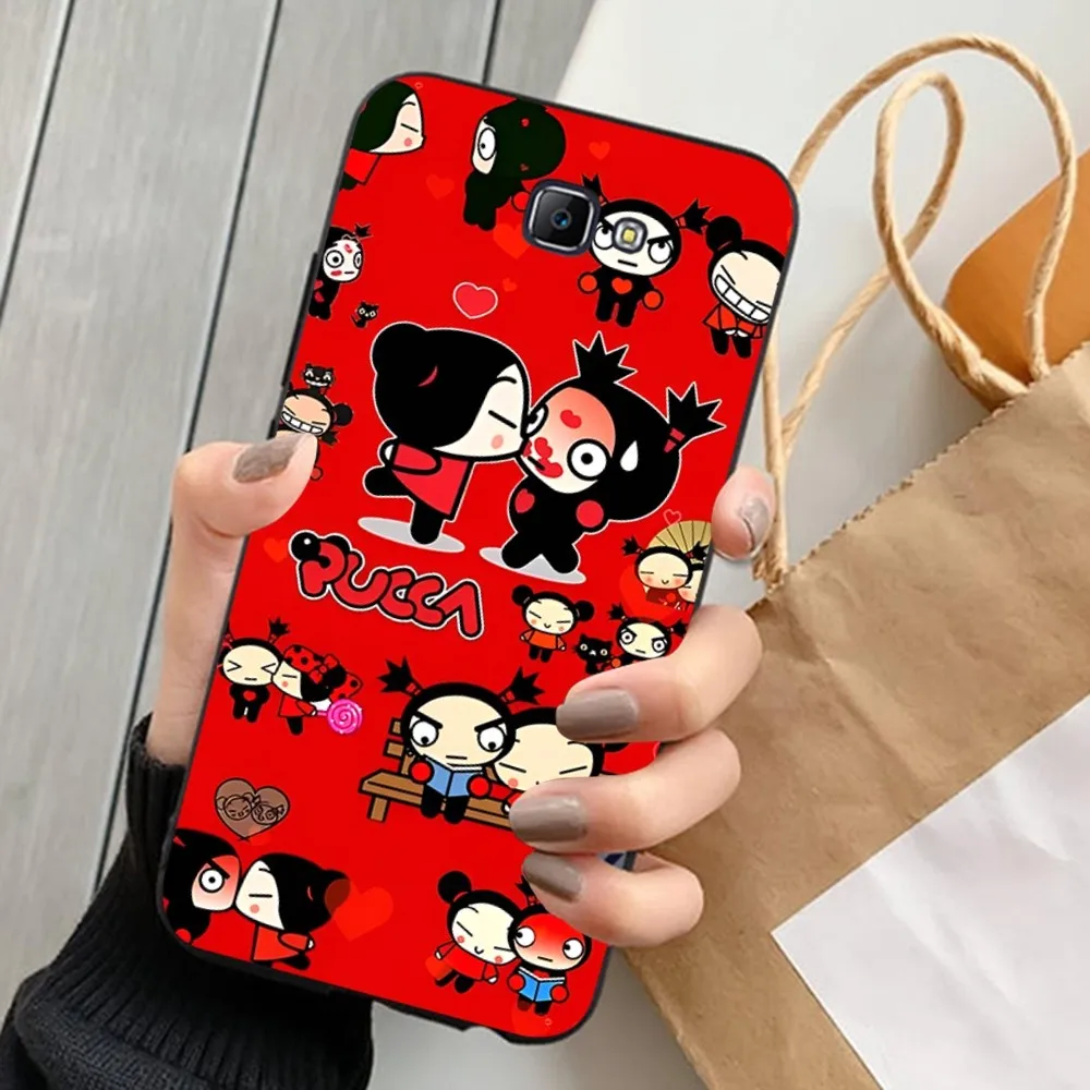 Cute Cartoon Pucca Garu Phone Case For Samsung J 7 plus 7core J7 neo J6 plus prime J6 J4 J5 Mobile Cover