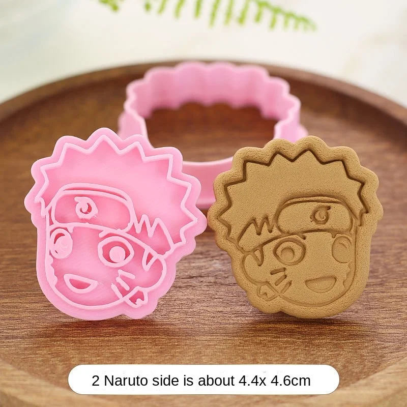 Anime Naruto Cookie Cutters Biscuit Mold DIY Fun Plastic Sandwich Cutter Figure 3D Stereo Pressed Cookie Mould Baking Tools Toys