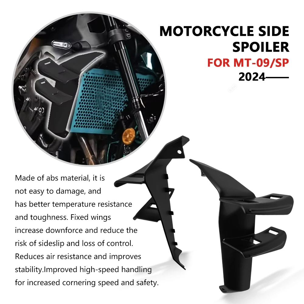 MT09 サイドウイングサイドフェアリングサイドスポイラーオートバイスポイラー空力 Wingles 新しいアクセサリー MT-09 MT09 SP 2024 2025 +