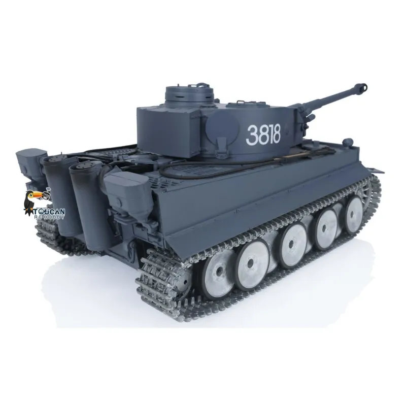 1/16 RC Tank HENG LONG 7.0 Tiger I 3818 W/ Barrel Recoil Metal Tracks Wheels IR Battle BB Airsoft Smoke Effect Cars Outdoor Toys view 5