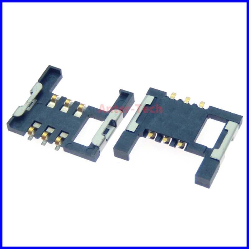 5PCS/Lot Micro SIM Card connector 6Pin 6P Clamshell Slot