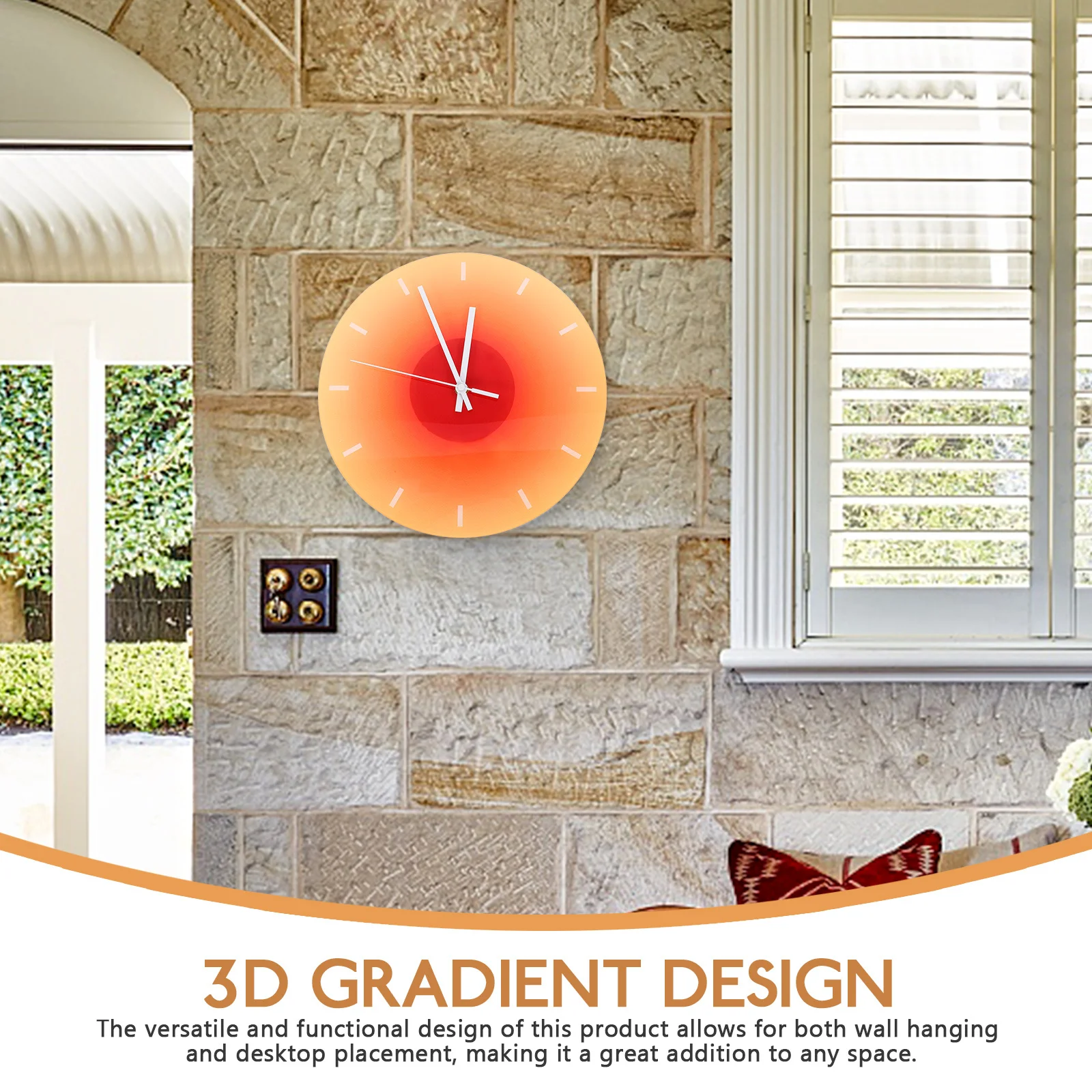 

Acrylic Round Wall Clock Modern Style Silent Sweep Bedroom Living Room Office Decorative Hanging Clock Office Accessories