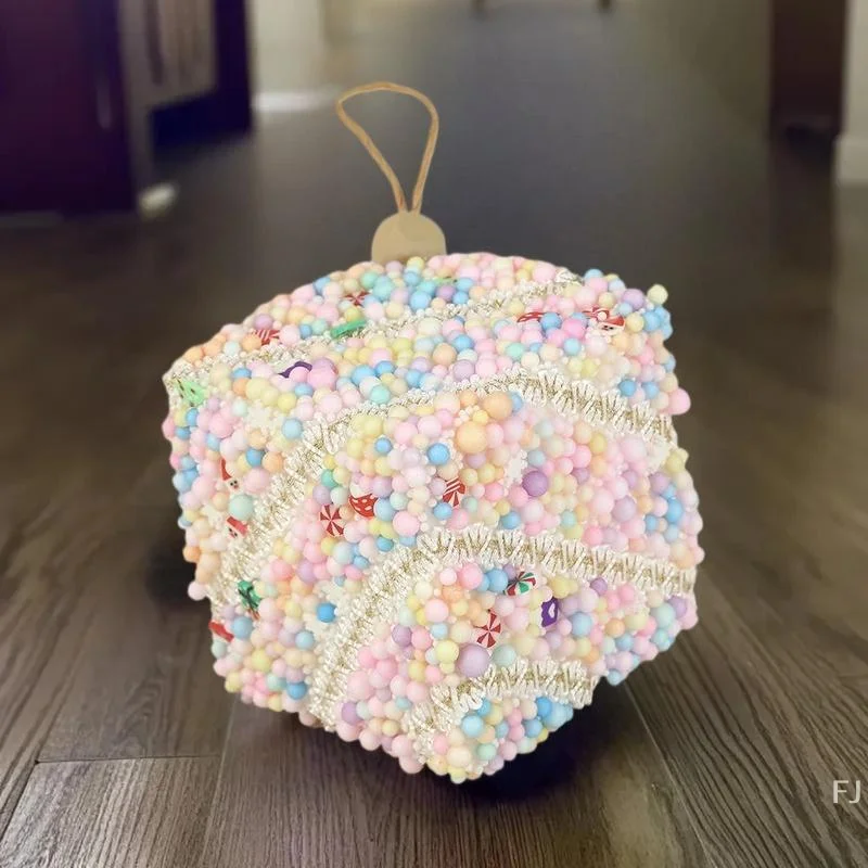 [YU]3Pcs Christmas Square Ornaments Baubles Reusable Gift 5/8 Cm DIY Pendant Drop For