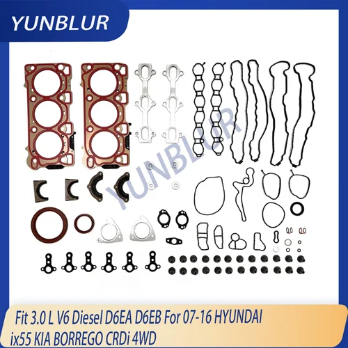Juego Completo de Juntas de Culata para Motor Diésel V6 de 3.0 L, Compatible con HYUNDAI ix55 KIA BORREGO CRDi 4WD, Modelos 07-16