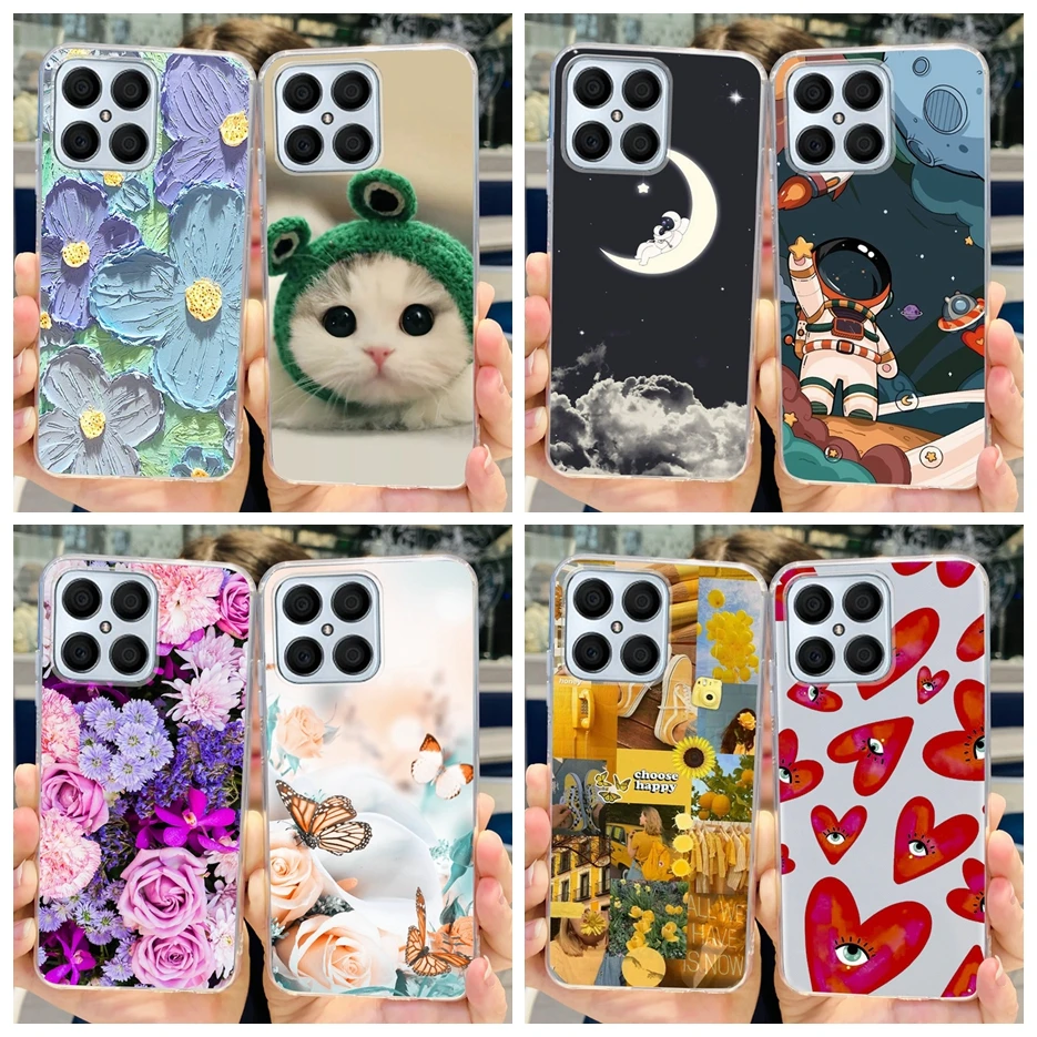 Luxury Painted Cover For Honor X8 4G Case TFY-LX1 TFY-LX2 Soft Silicone Slim Phone Case For Honor X8 X 8 HonorX8 4G Coque Bumper