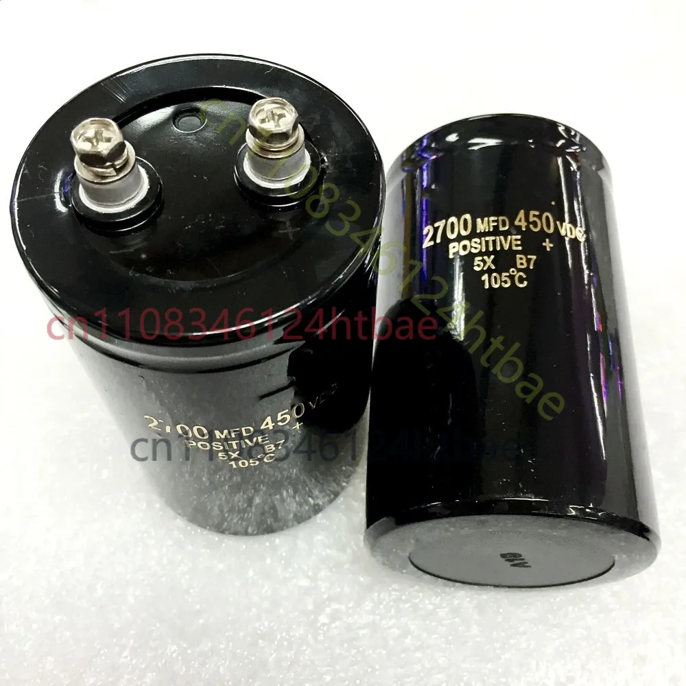 5pcs-for-450v-2700uf-radial-aluminum-electrolytic-capacitor-65×105mm-high-power-inverter-power-supply-electronic-capacitor