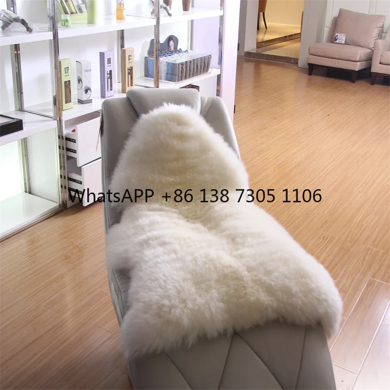

Подушка для дивана из чистой шерсти, меховой интегрированный коврик для эркера, цельная овчина неправильной формы