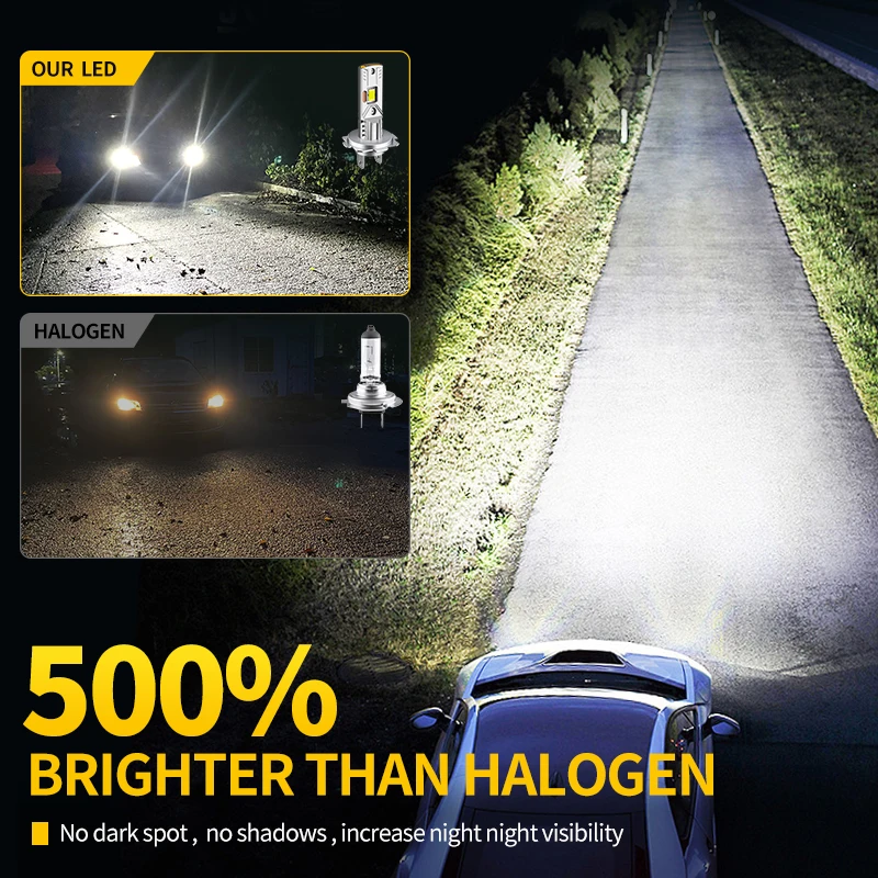 2PCS H4 LED Headlight Bulbs 9003 HB2 Hi/Lo Beam 20000LM H7 Car Lamp H1 H8/H9/H11/H16(JP) 9005/HB3 9006/HB4 Fog Lights 12V White