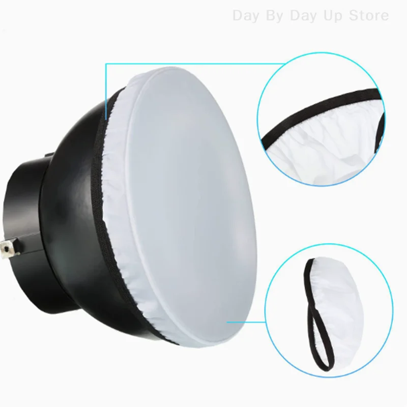 1pcs Photography Light Accessories Flash Diffuser Color Filter White Soft Cloth Cover For 18CM Standard Studio Strobe Reflector