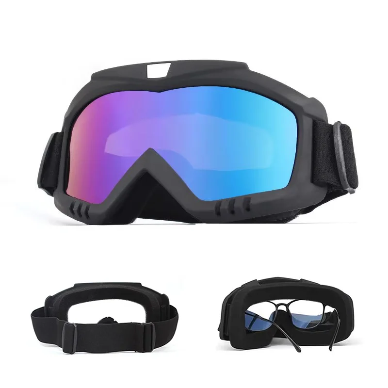 Fahrradbrille Reiten Ski Bewegungsbrille Rennhelm Motocrossbrille Winddichte Brille für Erwachsene