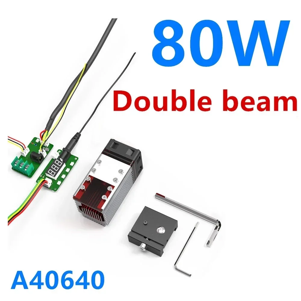 80W Laser Module Head Focusing  450nm TTL Module Kit for Laser Engraving Cutting Machine Engraver Wood Marking Cutting Tool