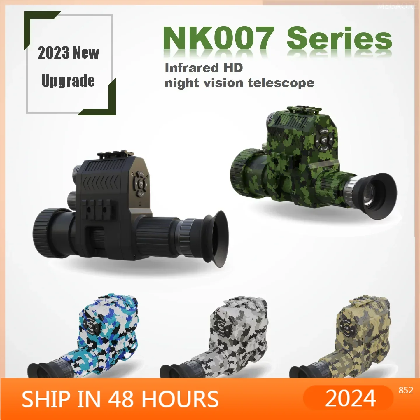 

CameraNEW New 2024 NK007 Series Megaorei Laser Infrared 1080P Full Screen 4x Zoom Portable Monocular Telescope Camping Hunting C