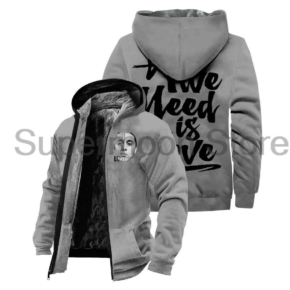 Rapper Canserbero All We Need is Love Felpa con cappuccio Manica lunga Streetwear Parka Donna Uomo Giacca invernale Cappotto Abiti Hip Hop