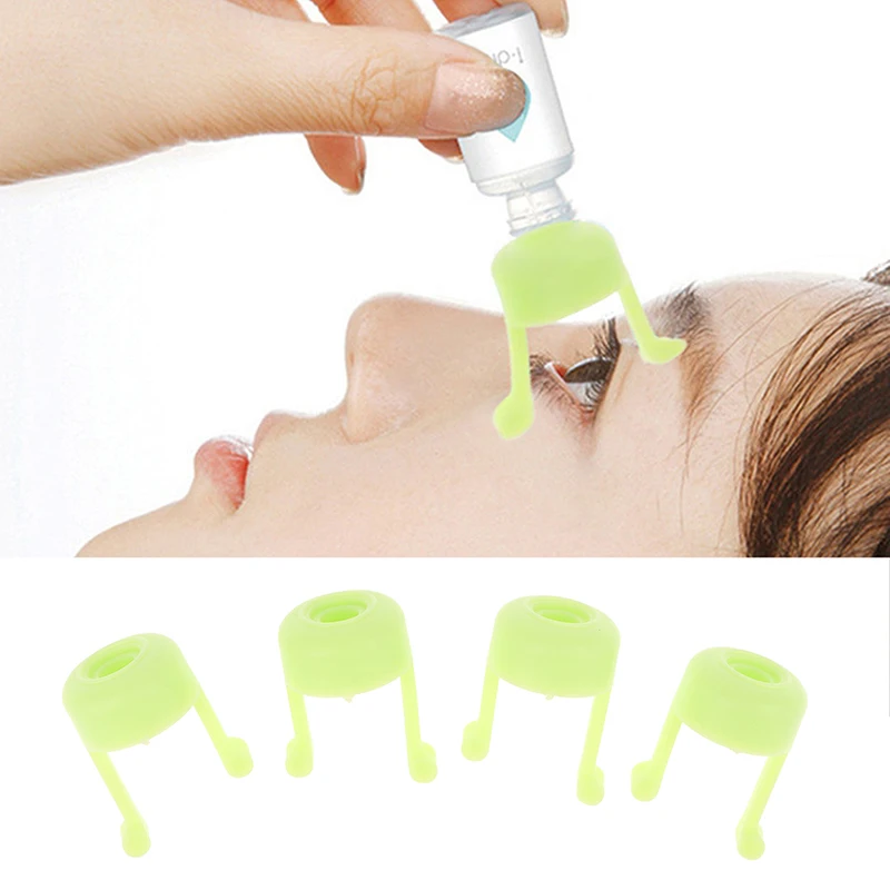 Bouteille d'aide professionnelle en silicone pour les gouttes oculaires, porte-gouttes, transparent, rougeur oculaire, instituts de fatigue, fatigue oculaire, 4 pièces