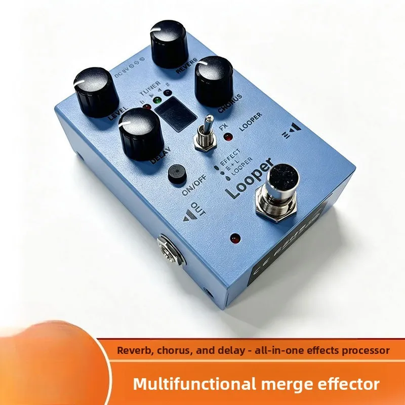 1pc Electric Guitar Effector Single Block Multifunctional Reverb Chorus Delay Effect Electric Guitar Comprehensive Effector