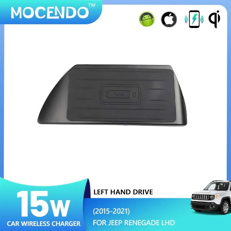 

15W Car wireless charger fast charger mobile phone charger charging holder for Jeep Renegade 2015-2021