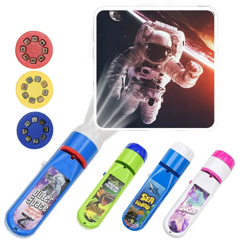 Child Early Education Projector Slide Story Machine Bedtime Toy Girl Boy Lamp Glowing Kids Lightstick Flashlight Toy Education