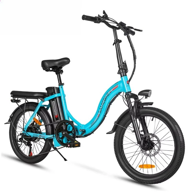 CY20 Electric Foldable Waterproof Bicycles 20 Inch Stock 7 Speed Ebike Folding Bicycle for Adult