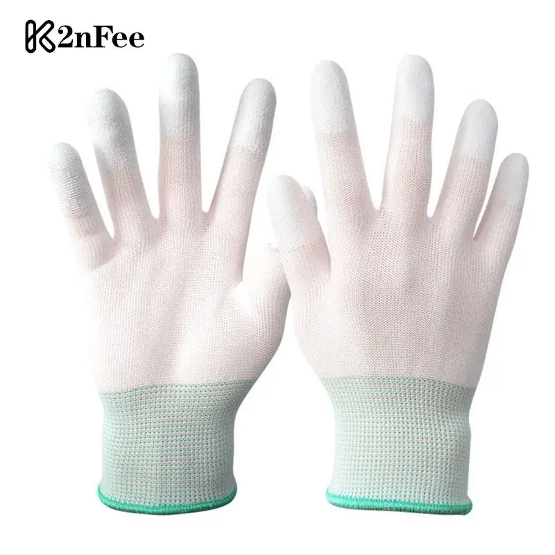 

1Pair PU Finger Coated Antistatic Gloves For Finger Protection Finger PC Antiskid Anti Static ESD Electronic Working Gloves