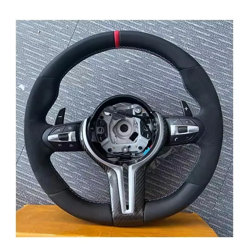 Customized Suede Car Steering Wheel For BMW X3 X4 X5 M2 M3 M4 M8 F06 F07 F10 F12 F15 F16 F20 F22 F30 F82 M-Sport Steering Wheel