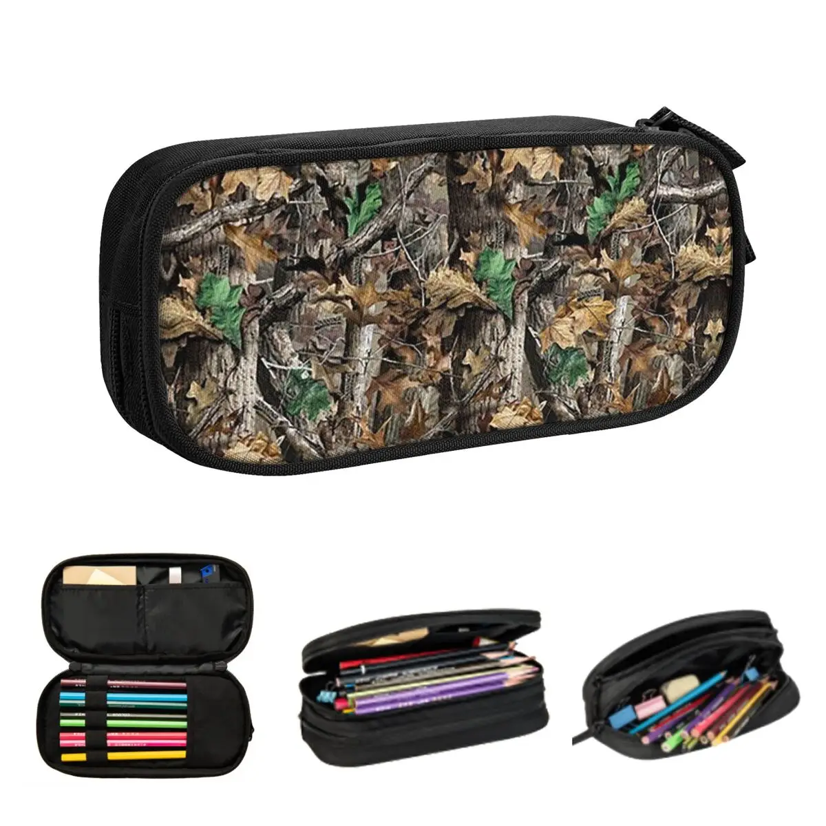 شجرة حقيقية التمويه مقلمة للطلاب مدرسة صندوق القلم حقيبة أقلام رصاص سعة كبيرة قلم رصاص الحقيبة حامل القلم