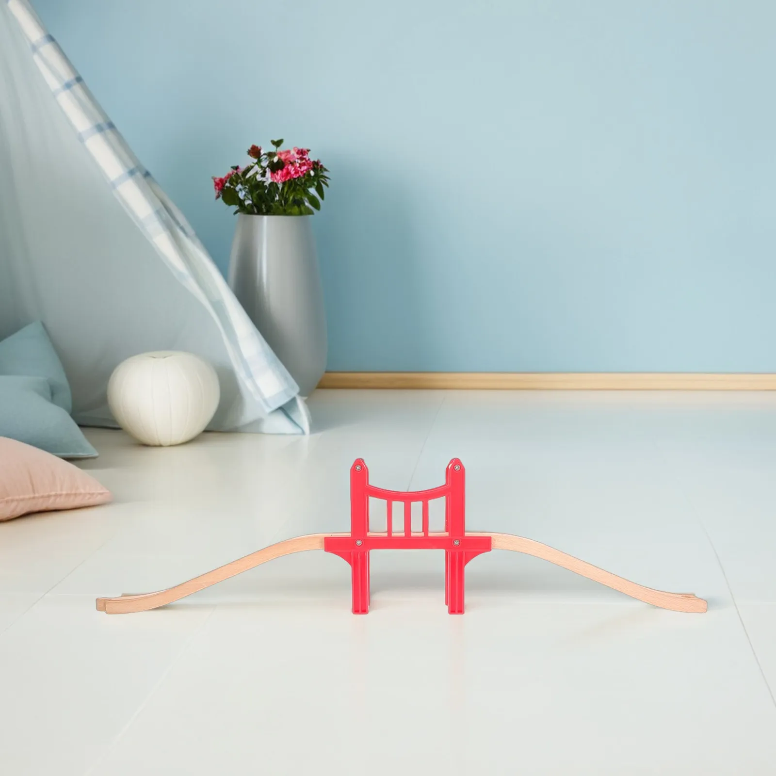 

Набор деревянных мостиков для железной дороги: гибкие аксессуары для поддержки и соединения путей, совместимые с железнодорожными наборами, развивающие творческие способности